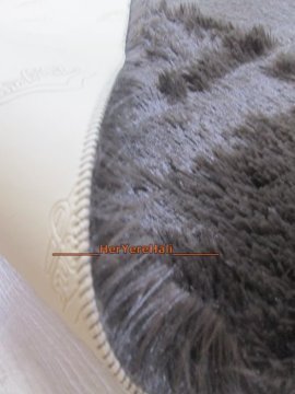 Doğuş Tavşan Tüyü Kahve 100x140cm Kalp Şeklinde Halı