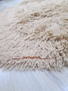 Doğuş Tavşan Tüyü Bej 100x140cm Kalp Şeklinde Halı