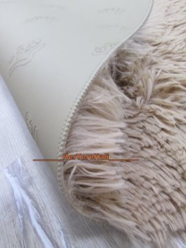 Doğuş Tavşan Tüyü Bej 100x140cm Kalp Şeklinde Halı