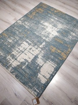 Yamalı Home Maçka 2820Mavi Bej 160x230 cm Çift Taraflı Kilim