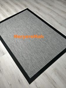 Loris Yeni Nesil Yumuşak Sisal Halı Siyah Gri 120x180 cm