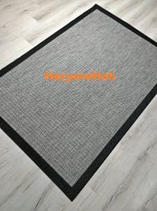 Loris Yeni Nesil Yumuşak Sisal Halı Siyah Gri 120x180 cm