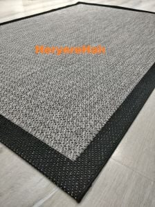 Loris Yeni Nesil Yumuşak Sisal Halı Siyah Gri 120x180 cm