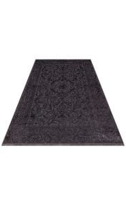 TORINO TOR 01 ANTRASIT Sık Dokuma Dökümlü Yere Oturan Hav Toz Vermez Yıkanabilir Kaymaz Tabanlı Modern Halı 120x180 cm