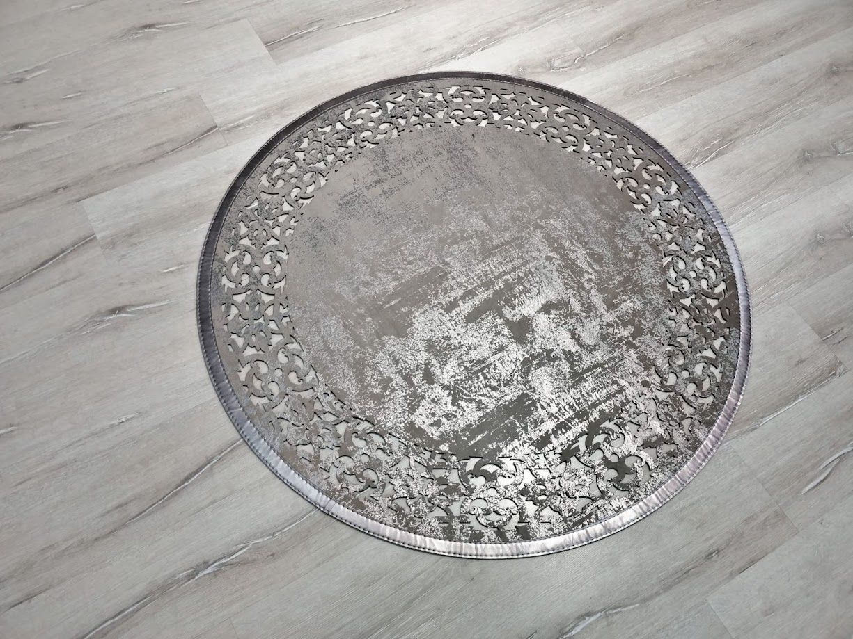 Eko Halı Bıanca BNC01 Vizon Bronze 120X120 Yuvarlak Deri Halı