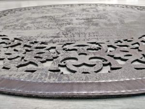 Eko Halı Bıanca BNC01 Vizon Bronze 120X120 Yuvarlak Deri Halı