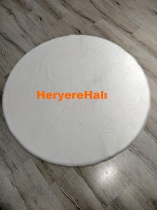 MONO BEYAZ Yumuşak Dokulu Uzun Tüylü Yıkanabilir Suni Tavşan Postu 120x120 cm