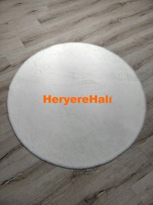 MONO BEYAZ Yumuşak Dokulu Uzun Tüylü Yıkanabilir Suni Tavşan Postu 120x120 cm