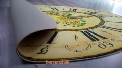 Foto Baskılı Oval Halı Artist Saat 90x140 CM