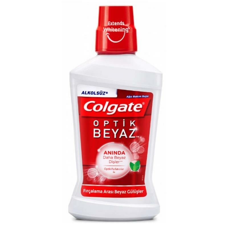 Colgate Alkolsüz Optik Beyaz Ağız Bakım Suyu 500ml