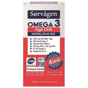 Sorvagen Omega 3 High DHA 50 Kapsül