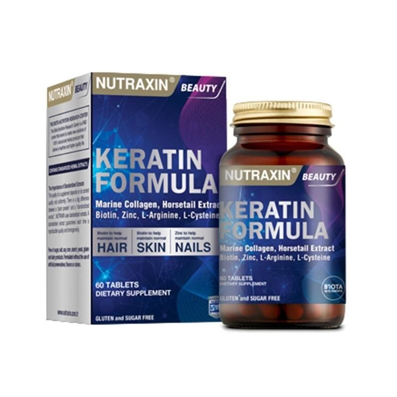 Nutraxin Keratin Formula Hair Nail Skin 60 Tablet