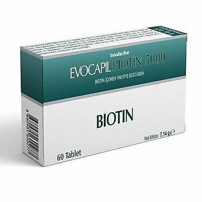Evocapil Biotin 5000 mcg 60 Tablet