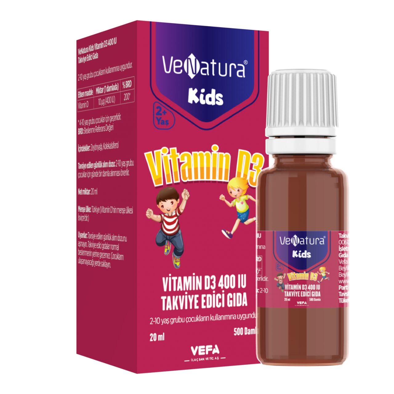 Venatura Kids Vitamin D3 400IU Damla 20ml