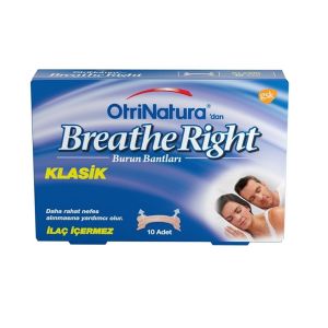 OtriNatura Breathe Right Normal Ciltler İçin Normal Boy Burun Bantı 10 Adet