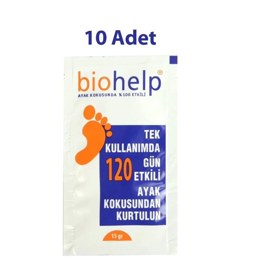 BioHelp Ayak Kokusuna Karşı Toz 15gr lık 10 Adet