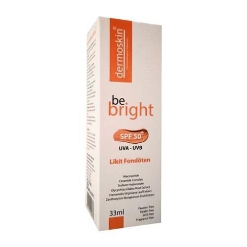 Dermoskin Be. Bright UVA-UVB Likit Fondöten SPF +50 33ml MEDIUM