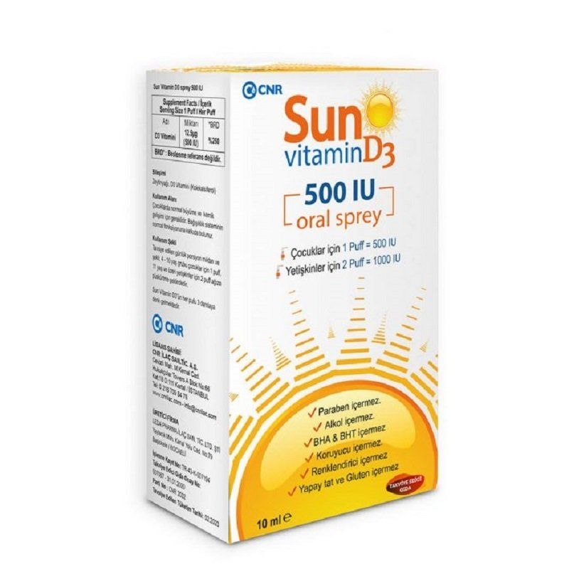 Sun Vitamin D3 500IU Oral Sprey 10ml
