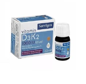 Sorvagen Vitamin D3K2 içeren Takviye Edici Gıda 20ml Damla