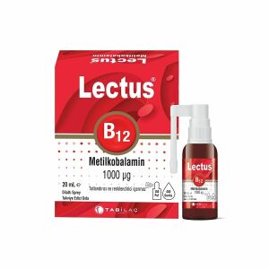 Lectus B12 Metilkobalamin 1000 MCG Sprey Takviye Edici Gıda 20 ml