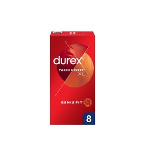 Durex Yakın Hisset Geniş Fit XL Prezervatif 8li
