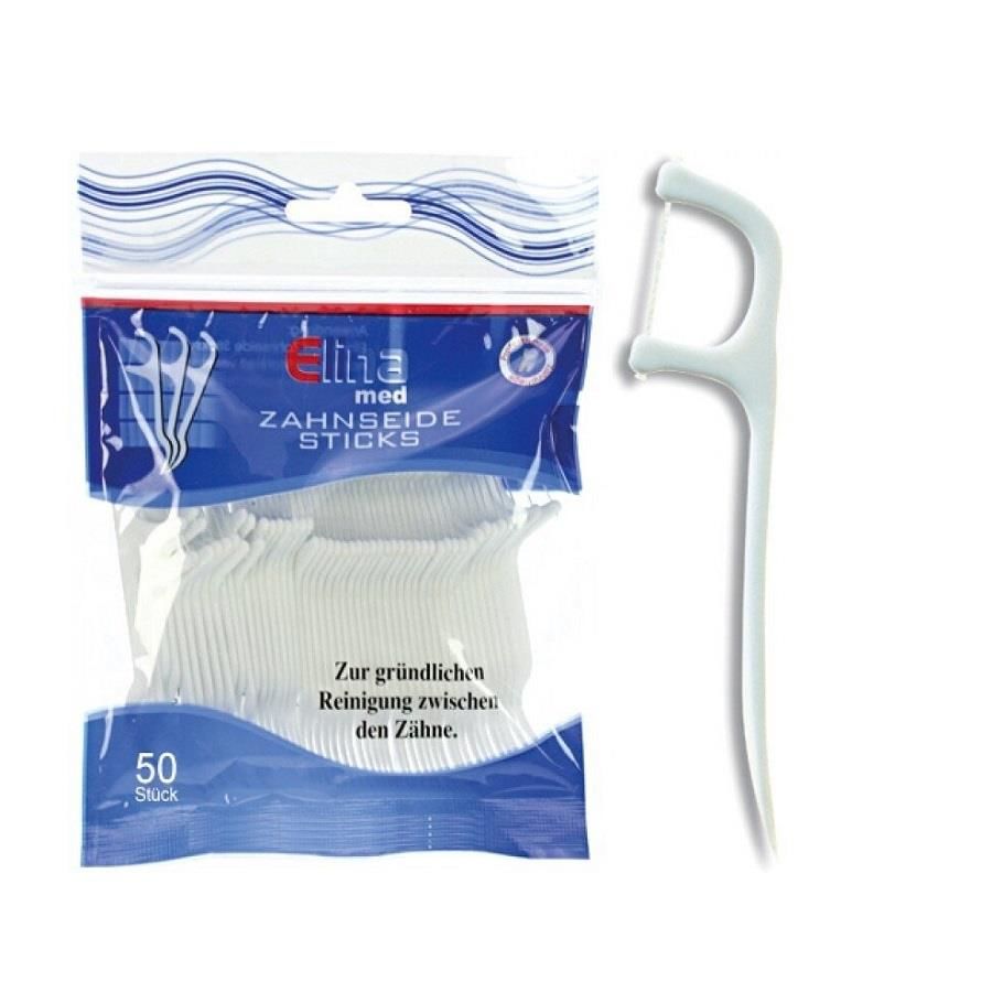 Dental Floss Sticks Elina 8cm 50pc - Kürdan Diş İpi