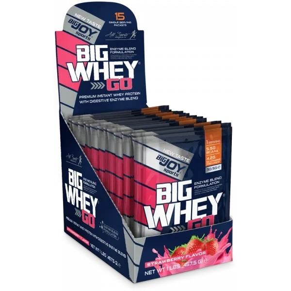 Bigjoy Sports BIGWHEYGO Whey Protein Çilek 15 Servis