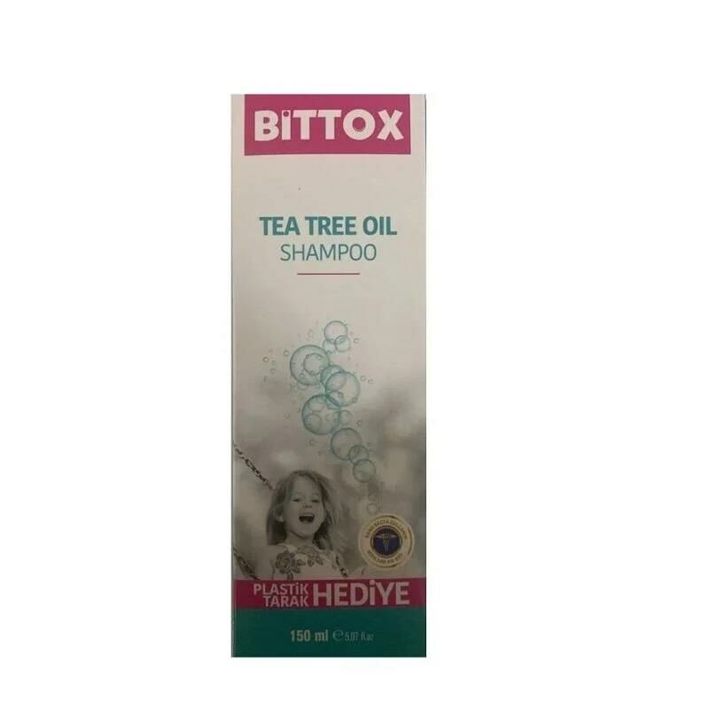 Bittox Tea Tree Oil Shampoo 150ml Plastik Tarak Hediyeli