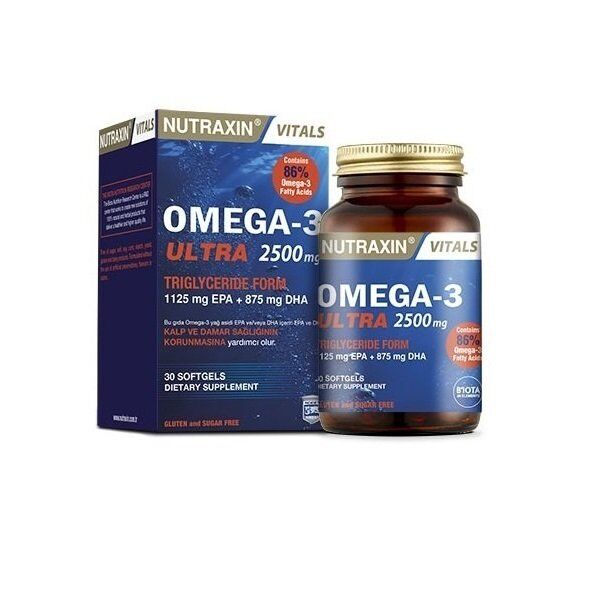 Nutraxin Ultra Omega 3 Balık Yağı 2500 mg 30 SoftGel