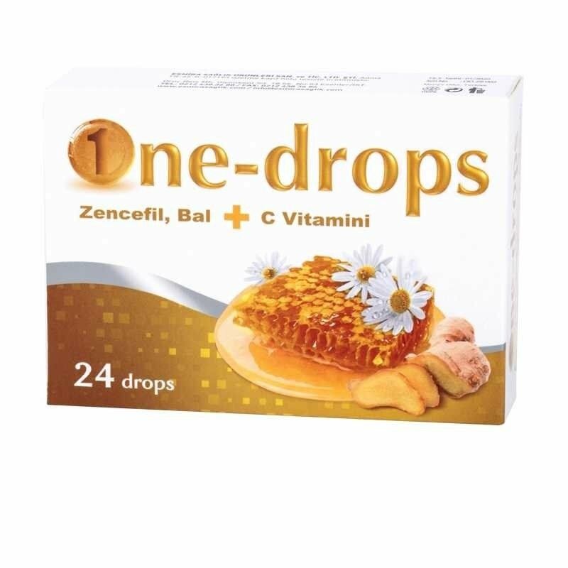 One-Drops Zencefil, Bal + C Vitamini 24 Drops