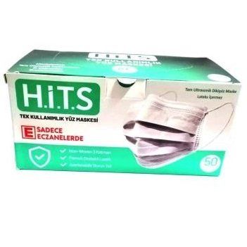 H.İ.T.S (Hits) Tek Kullanımlık Yüz Maskesi Beyaz 50 lik