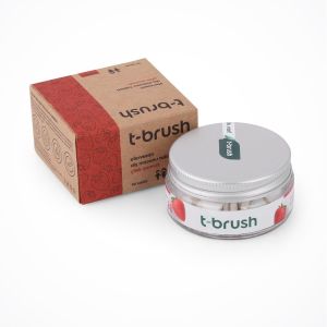 T-Brush Çilek Aromalı Diş Macunu Tableti-Florürlü