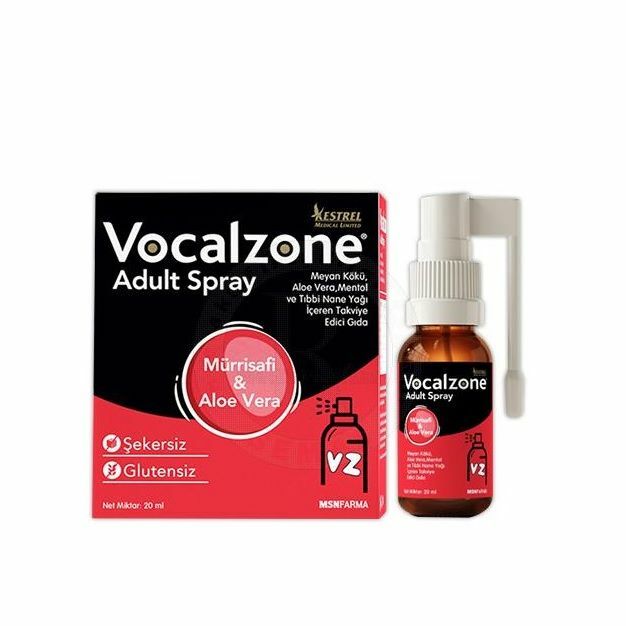 Vocalzone Adult Spray Mürrisafi Aloe Vera 20 ML