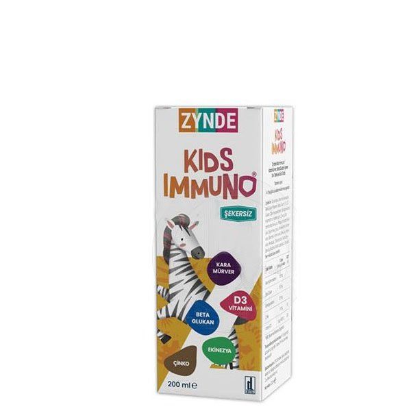 Zynde Kids Immuno Kara Mürver, Beta Glukan Sıvı 200 ML Şurup
