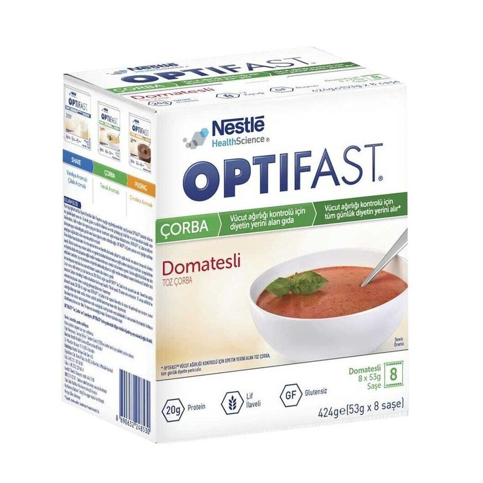 Nestle Optifast Çorba - Domatesli Toz Çorba 53gr' lık 8 Saşe