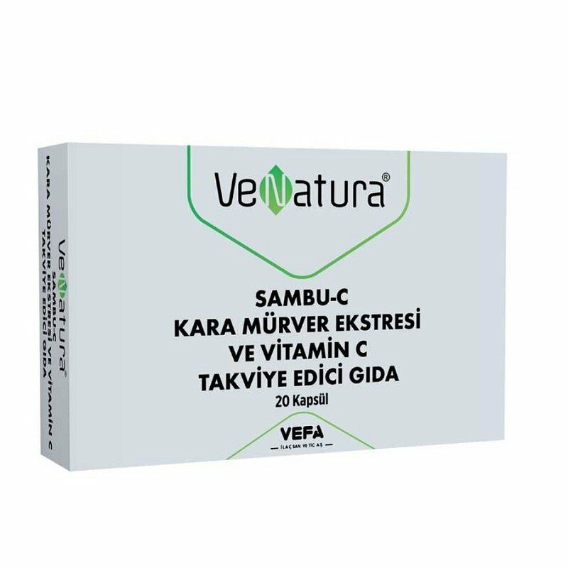 Venatura Sambu-C Kara Mürver Ekstresi + Vitamin C 20 Kapsül