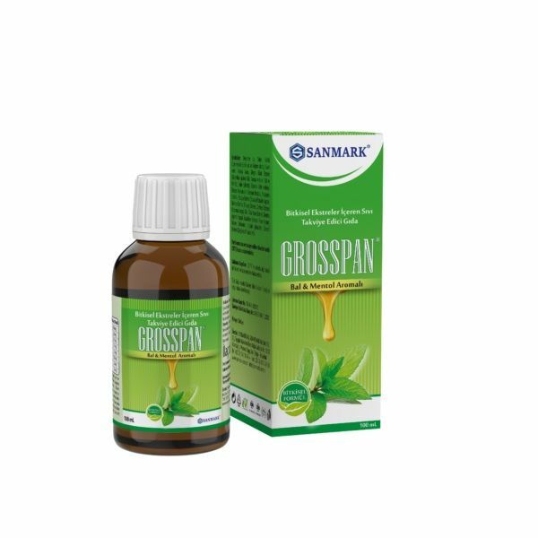 Grosspan Bitkisel Ekstreler İçeren Bal & Mentol Aromalı Sıvı Takviye Edici Gıda 100 ML
