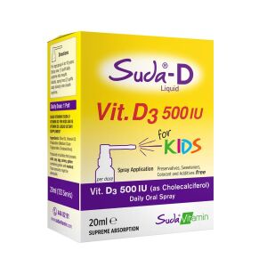 Suda Vitamin Suda-D Vitamin D3 500 IU For Kids Spray 20 ml