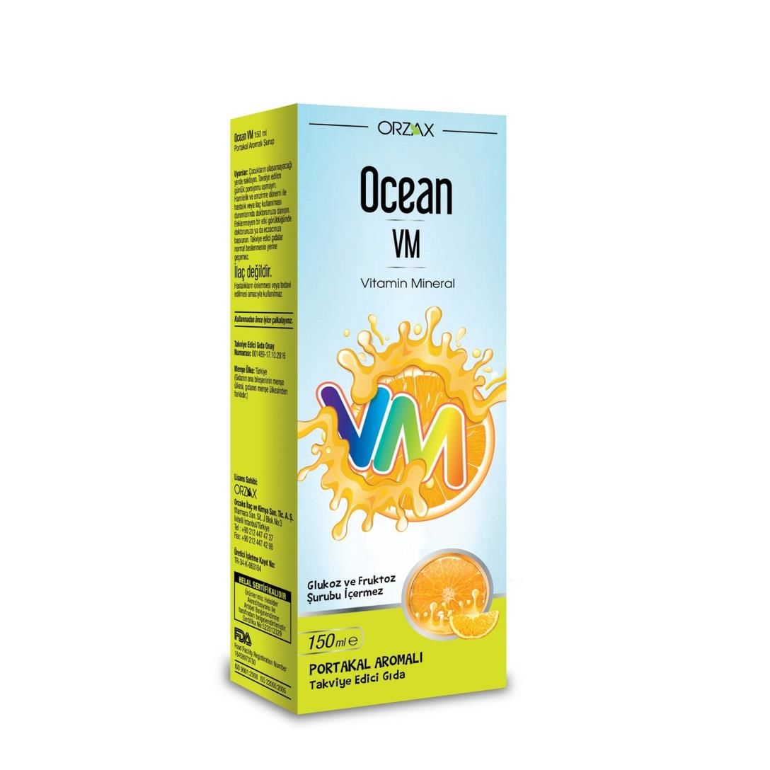 Ocean VM Mineral Portakal Aromalı Şurup 150 ml