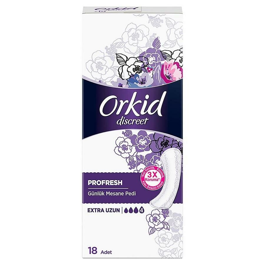 Orkid Discreet Mesane Pedi Ekstra Uzun Süper Ekonomik Paket 18li