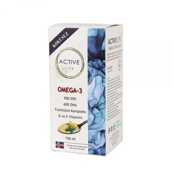 Active Life Omega 3 Fosfolipid Kompleksi içerikli Likit 150ml Şurup