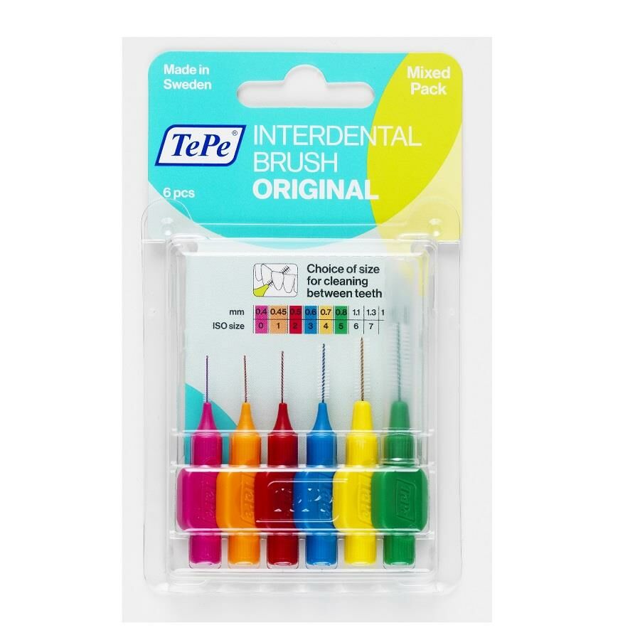 Tepe Interdental Brush Original 6 Pcs , TePe Arayüz Fırçası KARIŞIK SET