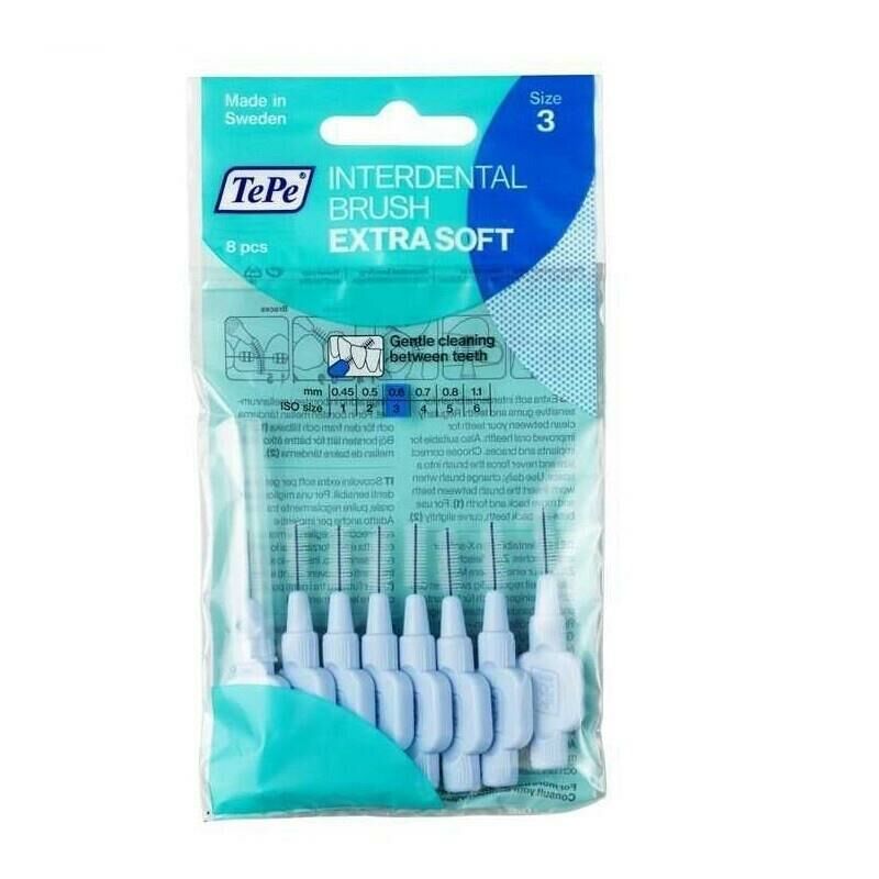 Tepe Interdental Brush Extra Soft 8 Pcs - Extra Arayüz Fırçası Mavi 0.6mm