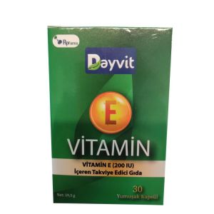 Dayvit Vitamin E 200 IU 30 Kapsül
