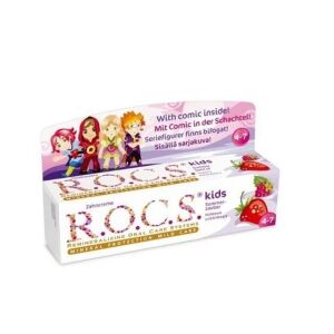 ROCS Kids 4-7 Yaş Diş Macunu 35ml - Ahududu ve Çilekli