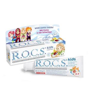 ROCS Kids 3-7 Yaş Florürsüz Diş Macunu 35ml - Meyve Külahı