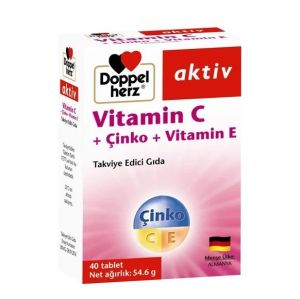 Doppelherz Aktiv Vitamin C+Çinko+Vitamin E TABLET 40