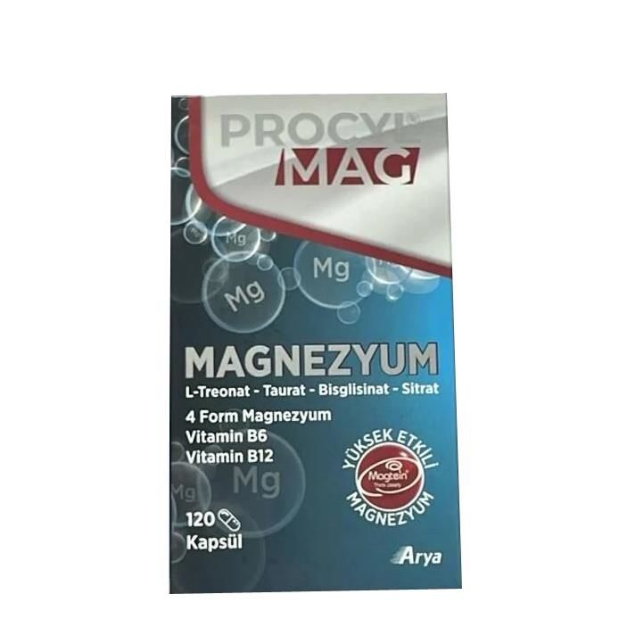 Procyl Mag 4 Form Magnezyum B6, B12 120 Kapsül I UYGUN FİYAT I ORİJİNAL ...