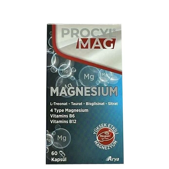 Procyl Mag 4 Form Magnezyum B6, B12 60 Kapsül I UYGUN FİYAT I ORİJİNAL ...
