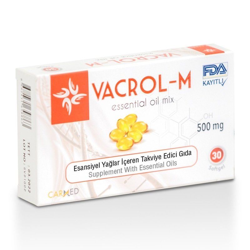 Vacrol M 500mg Karvakrol içeren 30 Soft Gel Kapsül